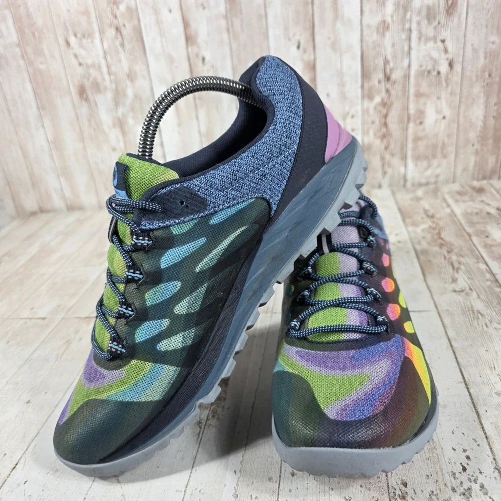 Merrell Antora 2 Rainbow Trail Running Shoes Womens 10 Multi Color  Vibram